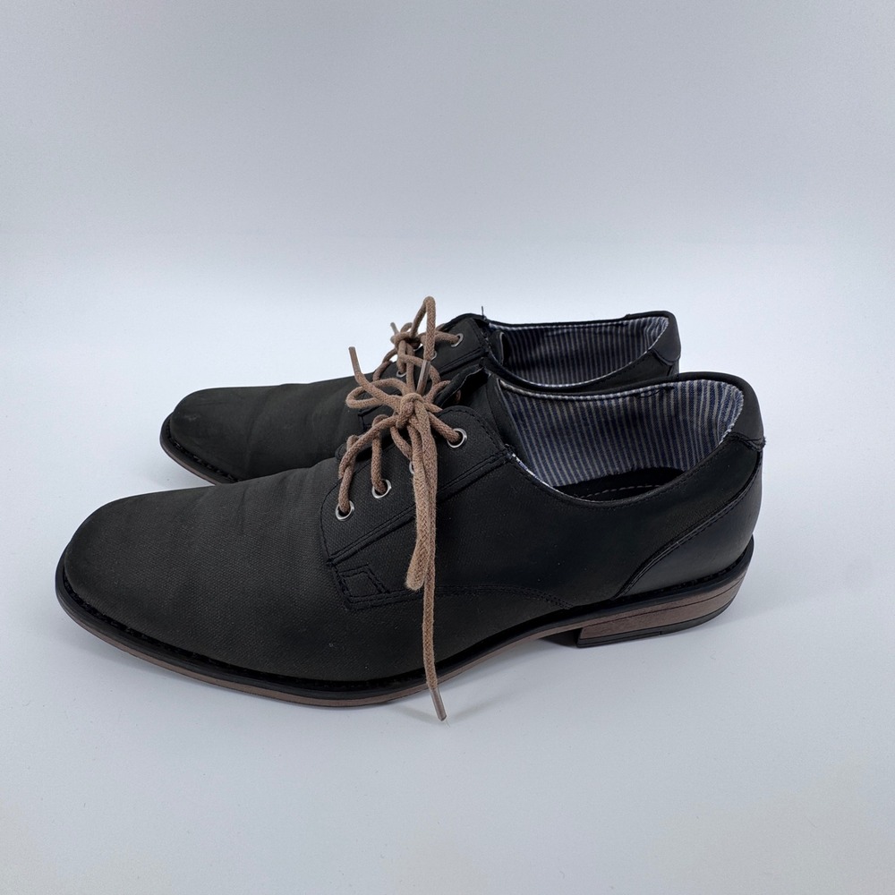 Winston Mens Black Lace Up Derby Shoes‎ PEJSN200433-2 Size 8